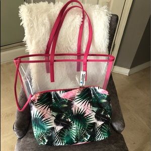 🥰TIME & TRU CLEAR BEACH TOTE BAG 2PC🥰